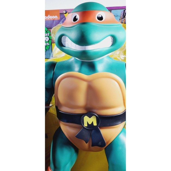 NIB 2022 Teenage Mutant Ninja Turtles Michelangelo 1989 Reissue Giant Figure 12" - Picture 2 of 7